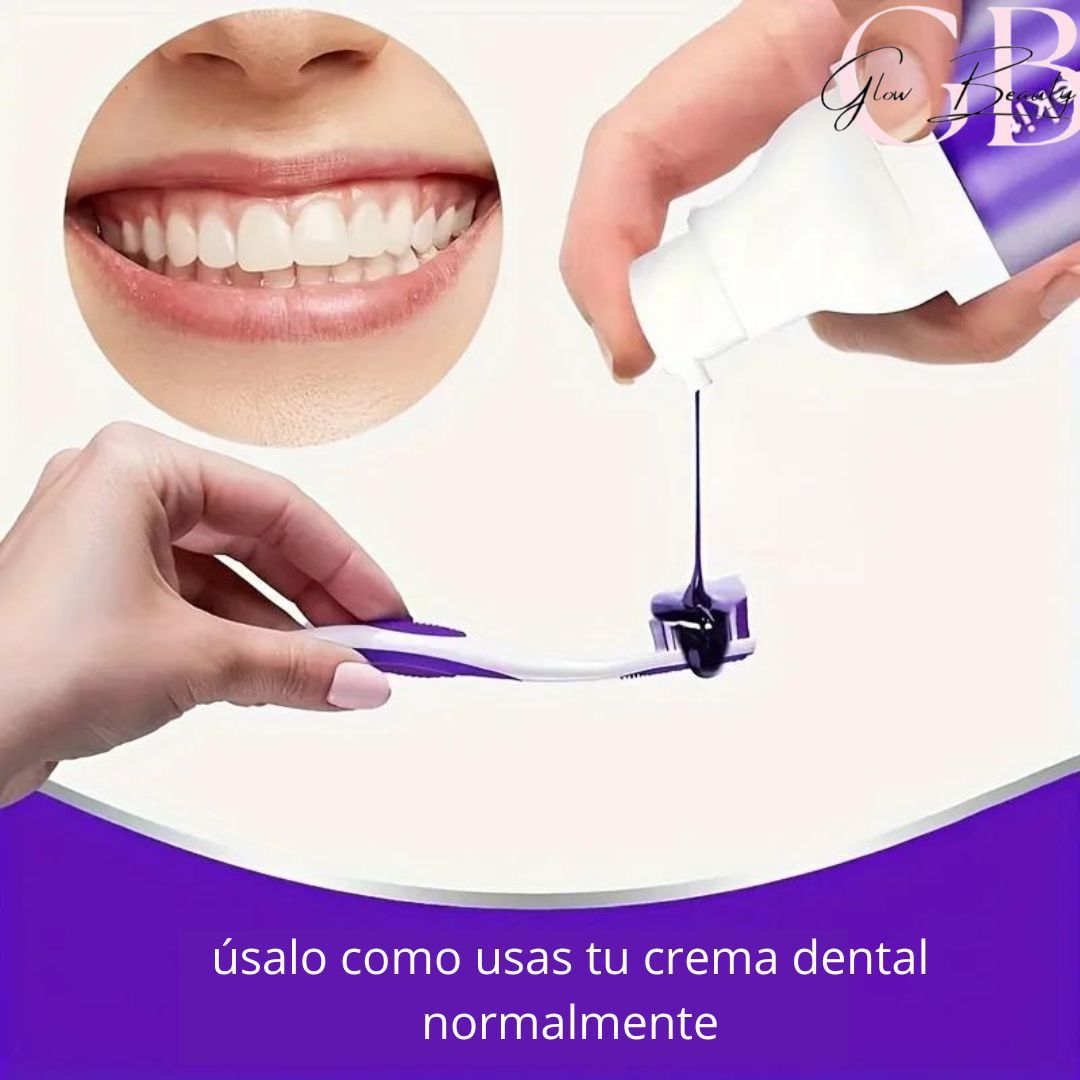 CREMA DENTAL MORADA EXTRA WHITE BLANQUEADORA SERUM 10 FÓRMULA AVANZADA