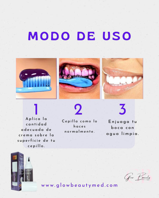 CREMA DENTAL MORADA EXTRA WHITE BLANQUEADORA SERUM 10 FÓRMULA AVANZADA